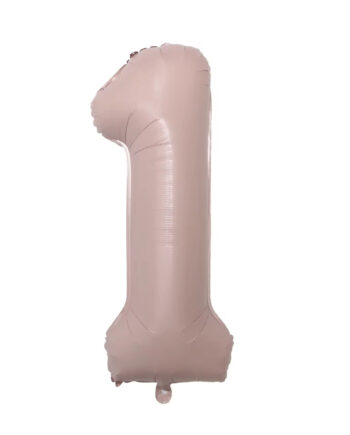 Balão número Rosa Pastel