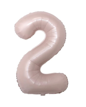 Balão número Rosa Pastel