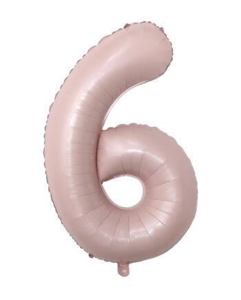 Balão número Rosa Pastel