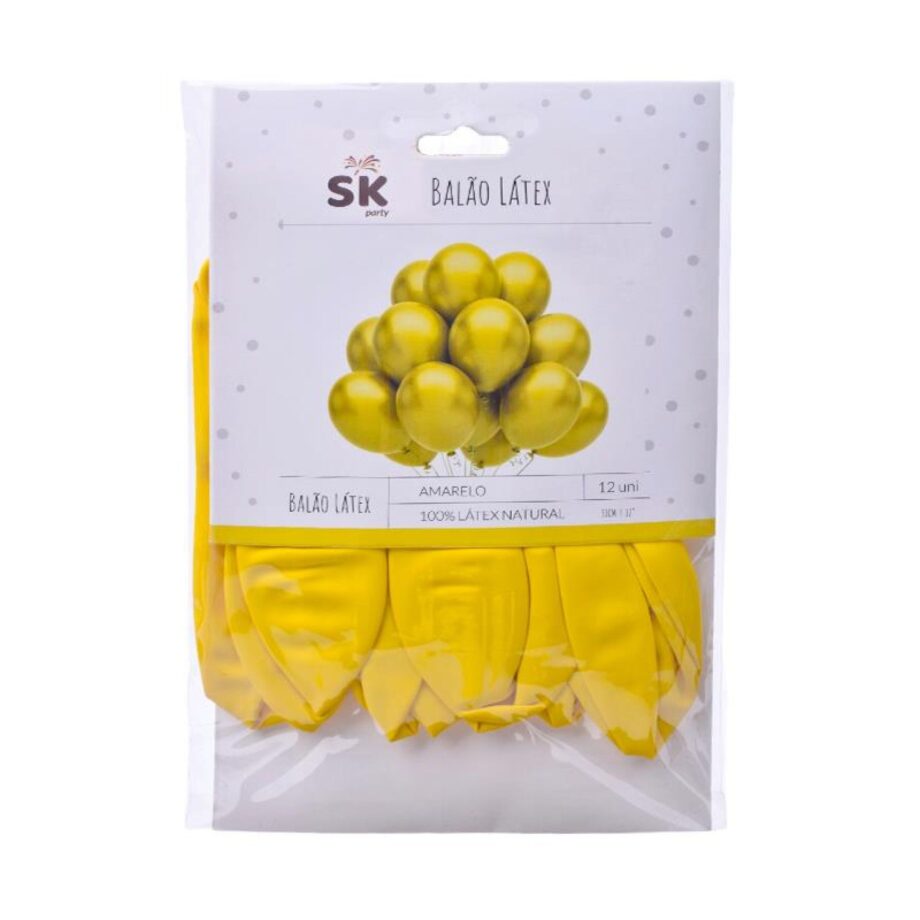 Balões Látex 30cm – Amarelo