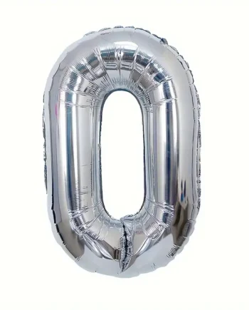 Balão Foil 32″ nº 0 – Prateado