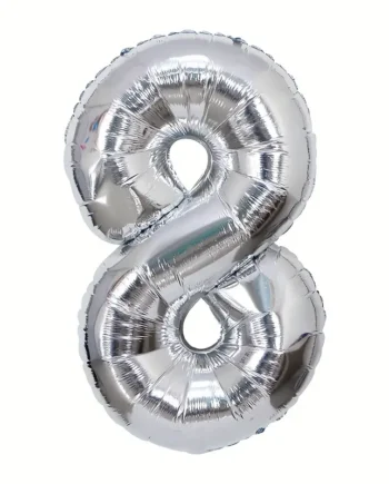 Balão Foil 32″ nº 8 – Prateado